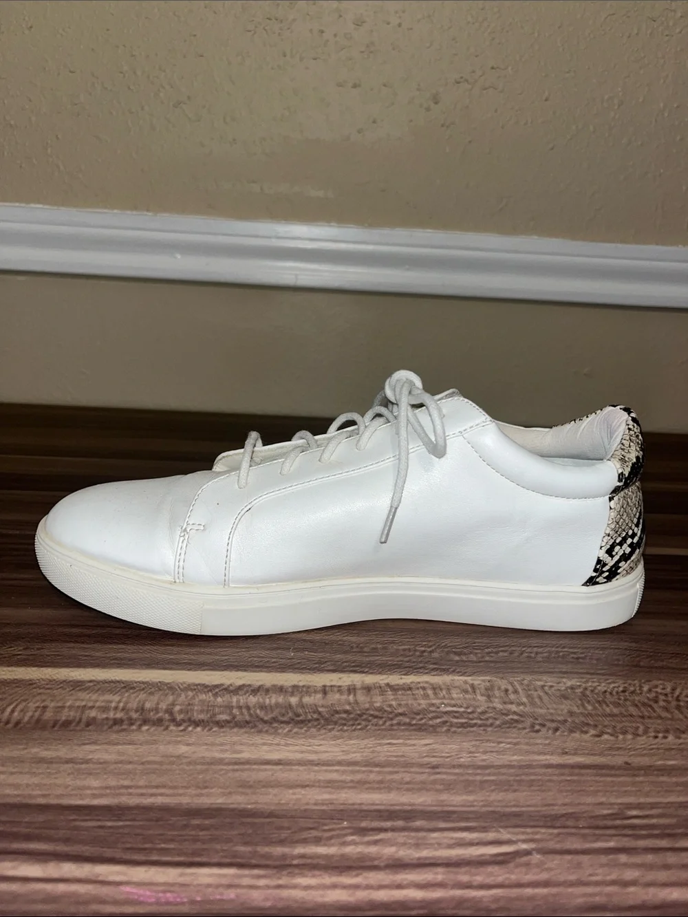 French Connection White Low-Top Leather Sneakers